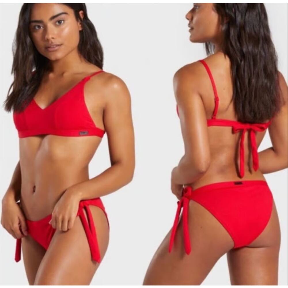 Gymshark Horizon Bralette‎ Bikini Top Swimsuit Red - Size XL